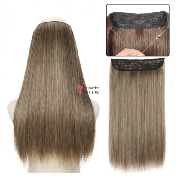 Extensie de par Flip-In, pe Guta dreapta delux dubla de 40 cm - Saten Mediu Mixt SQ66861016